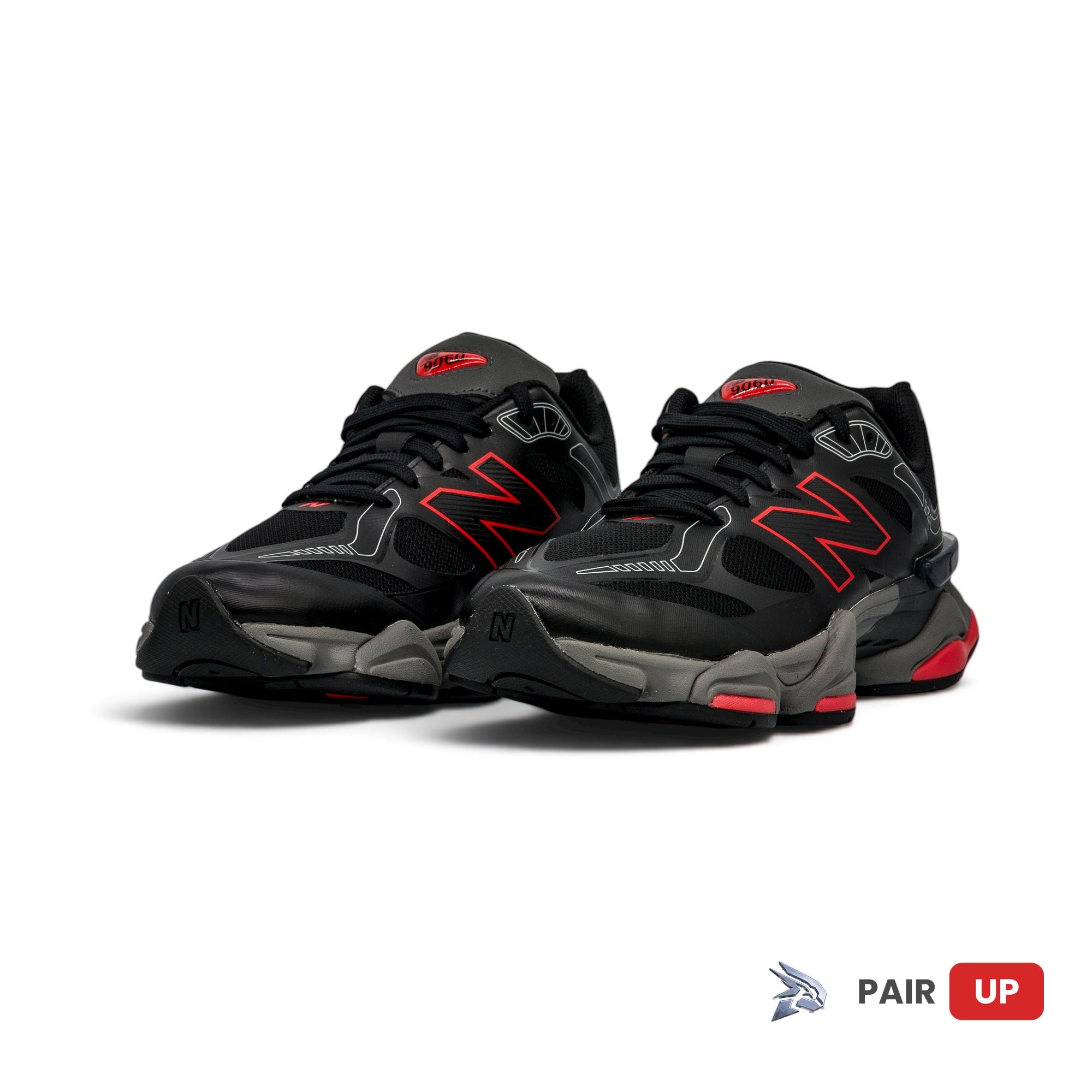 New Balance 9060 Black / Fire Cracker