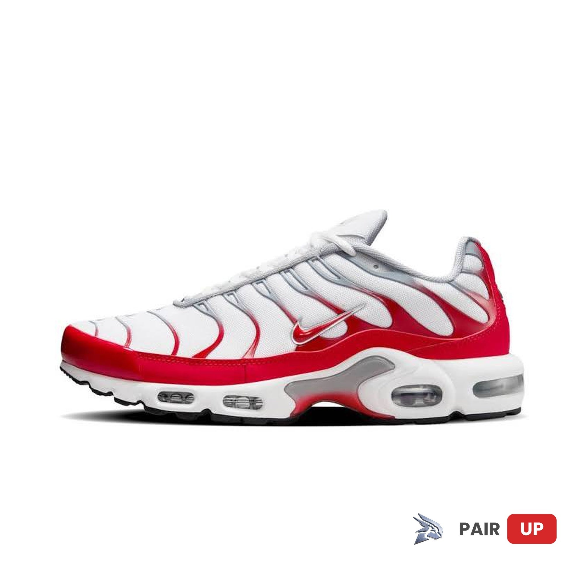 Nike Air Max Plus White University Red  Wolf Grey