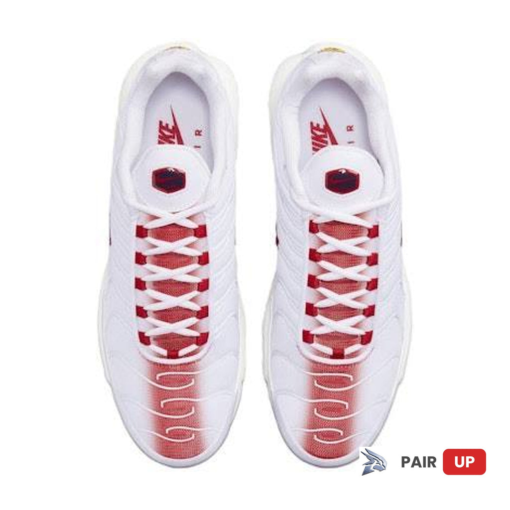 Nike Air Max Plus White University Red  Wolf Grey